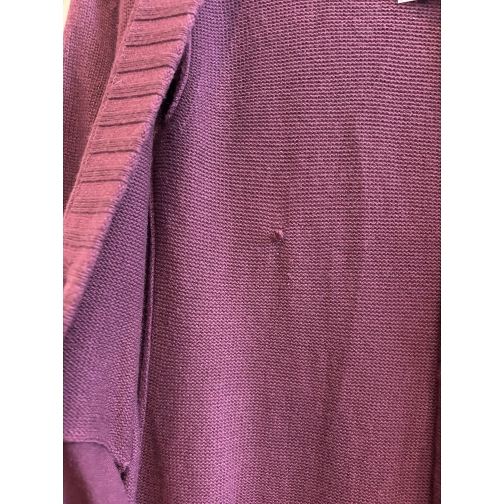Neiman Marcus‎ Cashmere Full Length Purple Button Up Cardigan Duster Knit Small - Picture 8 of 10